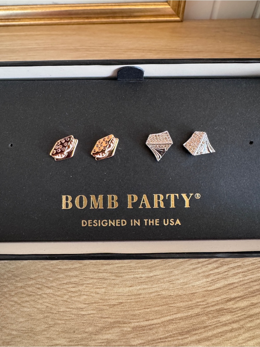 Bomb Party Simply Studs, Rose Gold & Silver